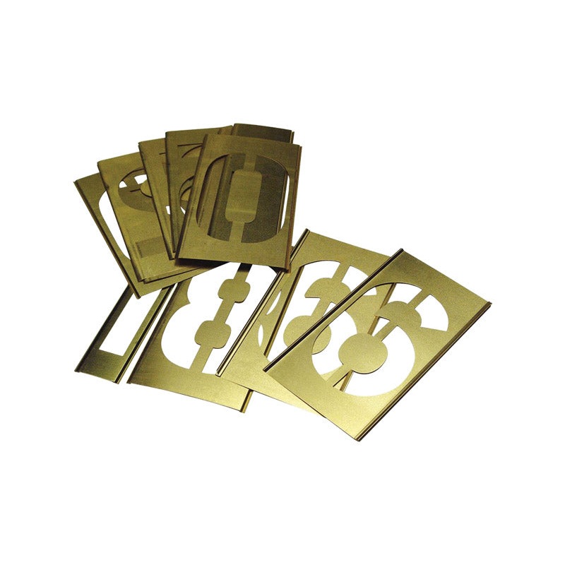 C.H. Hanson Brass Stencil Number Kit 0-9 2 in.