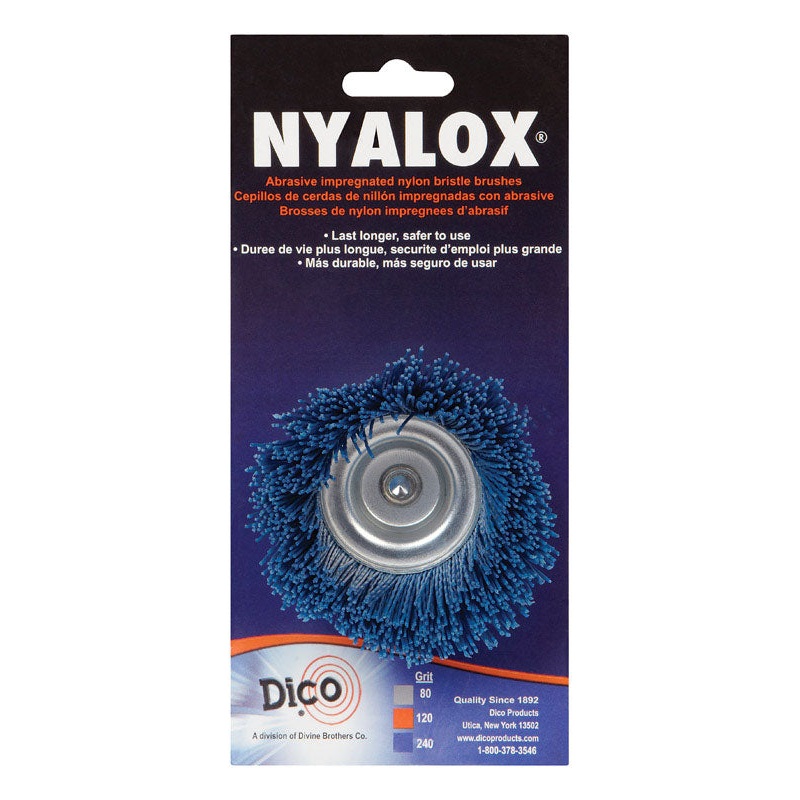 DICO NYALOX 2.5 in. Dia. x 1/4 in. Fine Nylon Cup Brush 1 pc.
