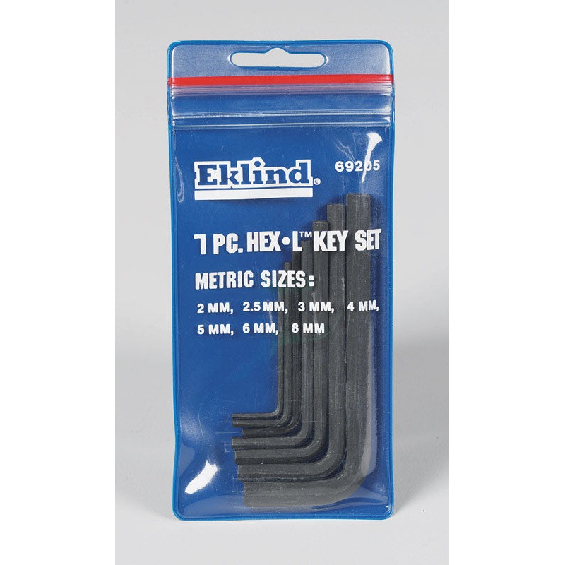 Eklind Metric Short Arm Hex-L Key Set 7 pc. 2-8mm