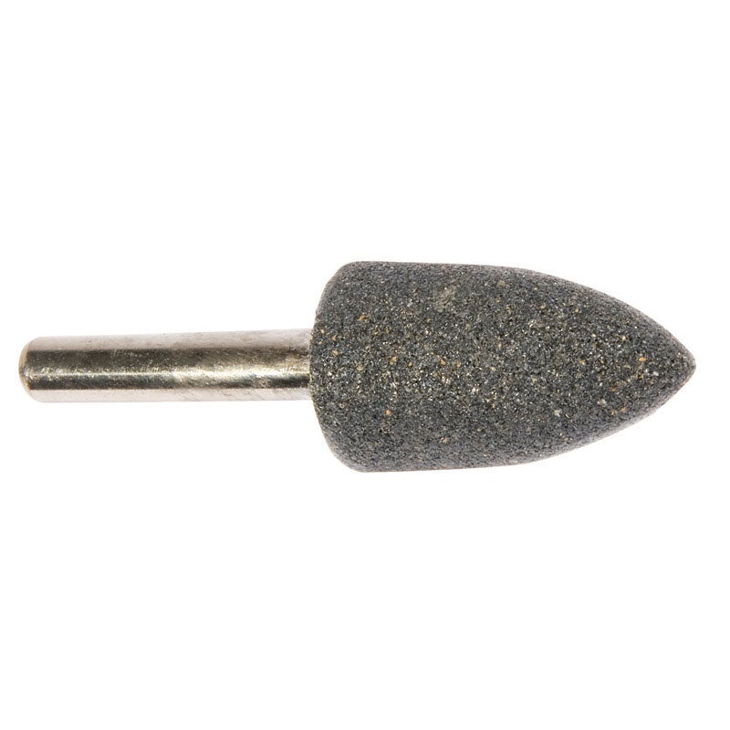 Forney 1-1/4 in. Dia. x 3/4 in. L Aluminum Oxide Stem Mounted Point Cone 38050 rpm 1 pc.