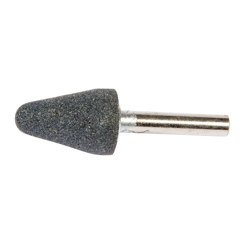 Forney 1-1/8 in. Dia. x 3/4 in. L Aluminum Oxide Stem Mounted Point Cone 38550 rpm 1 pc.