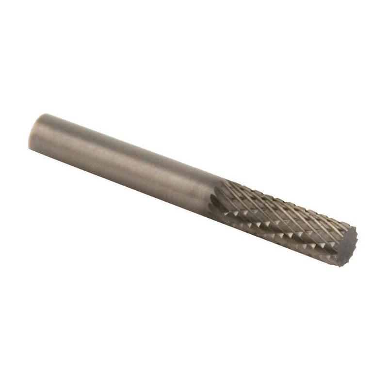 Forney 1/4 in. Dia. x 2.5 in. L Cylinder Burr Tungsten Carbide 1 pc.