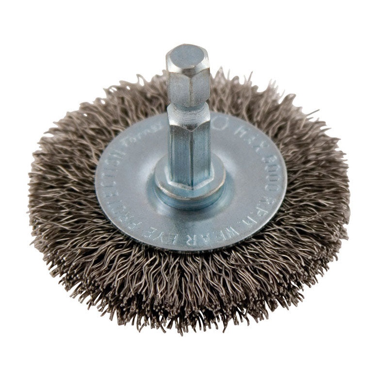 Forney 2 in. Crimped Wire Wheel Brush Metal 6000 rpm 1 pc.