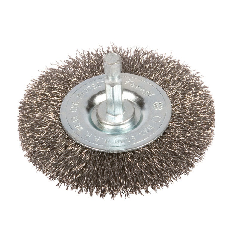 Forney 3 in. Crimped Wire Wheel Brush Metal 6000 rpm 1 pc.