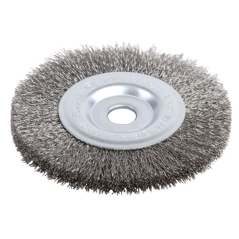 Forney 4 in. Crimped Wire Wheel Brush Metal 6000 rpm 1 pc.