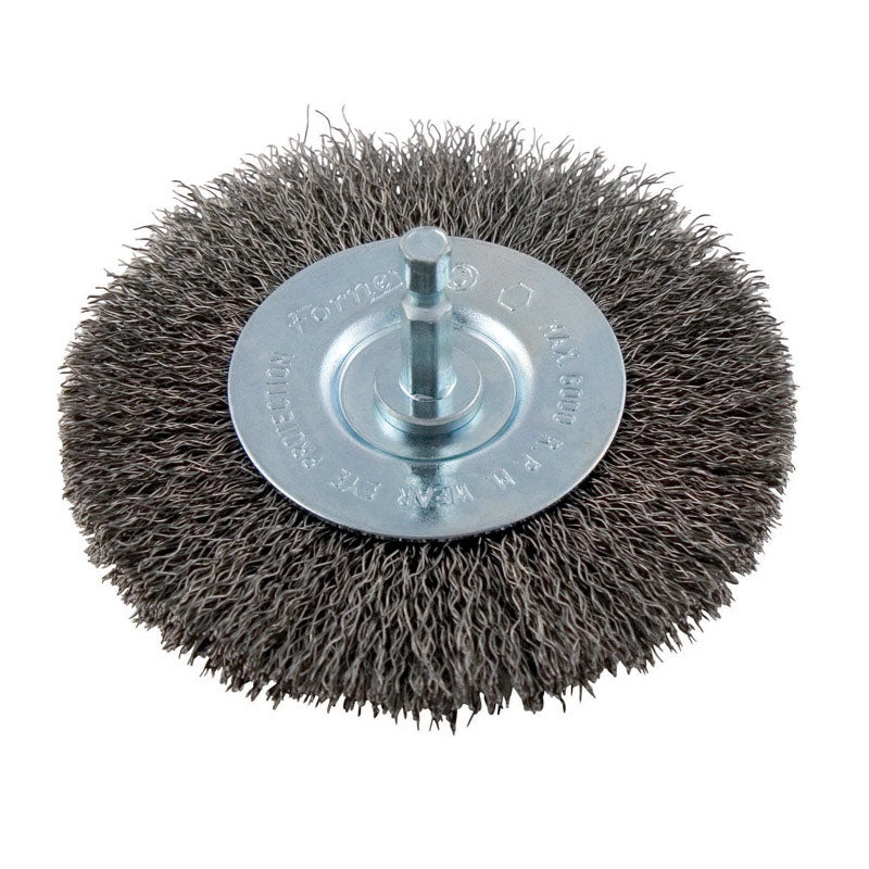 Forney 4 in. Dia. Fine Crimped Wire Wheel Brush 6000 rpm