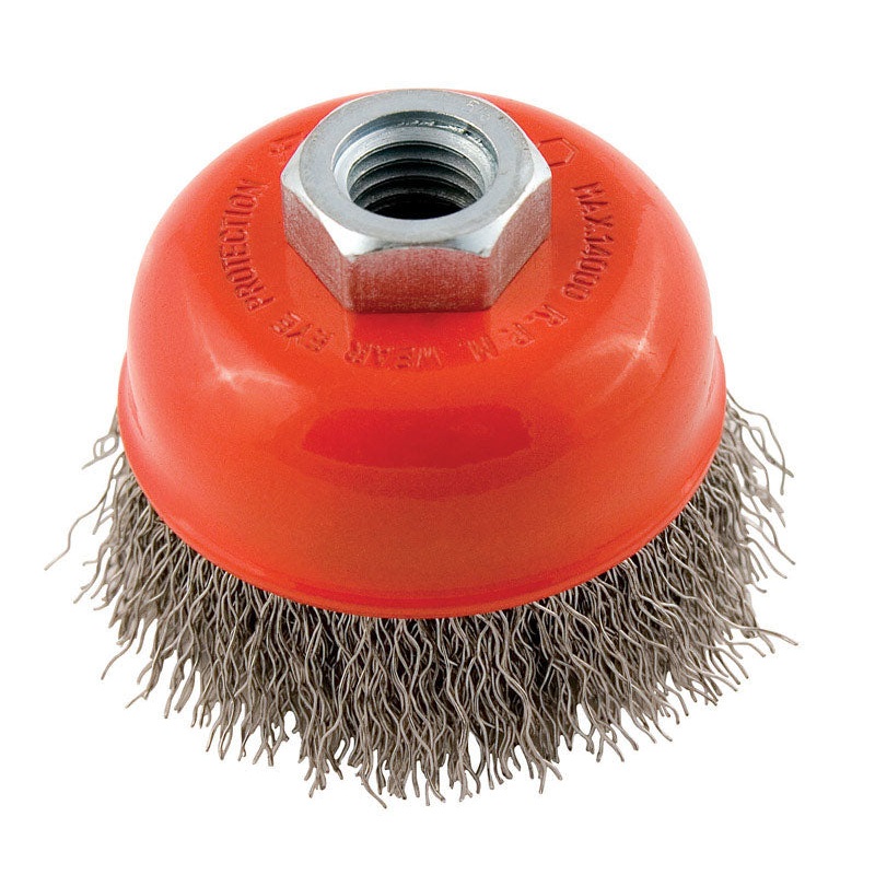 Forney 5/8 in. x 2.75 in. Dia. Crimped Steel Cup Brush 1 pc.