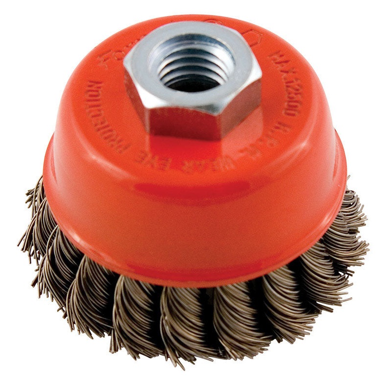 Forney 5/8 in. x 2.75 in. Dia. Knotted Steel Cup Brush 1 pc.