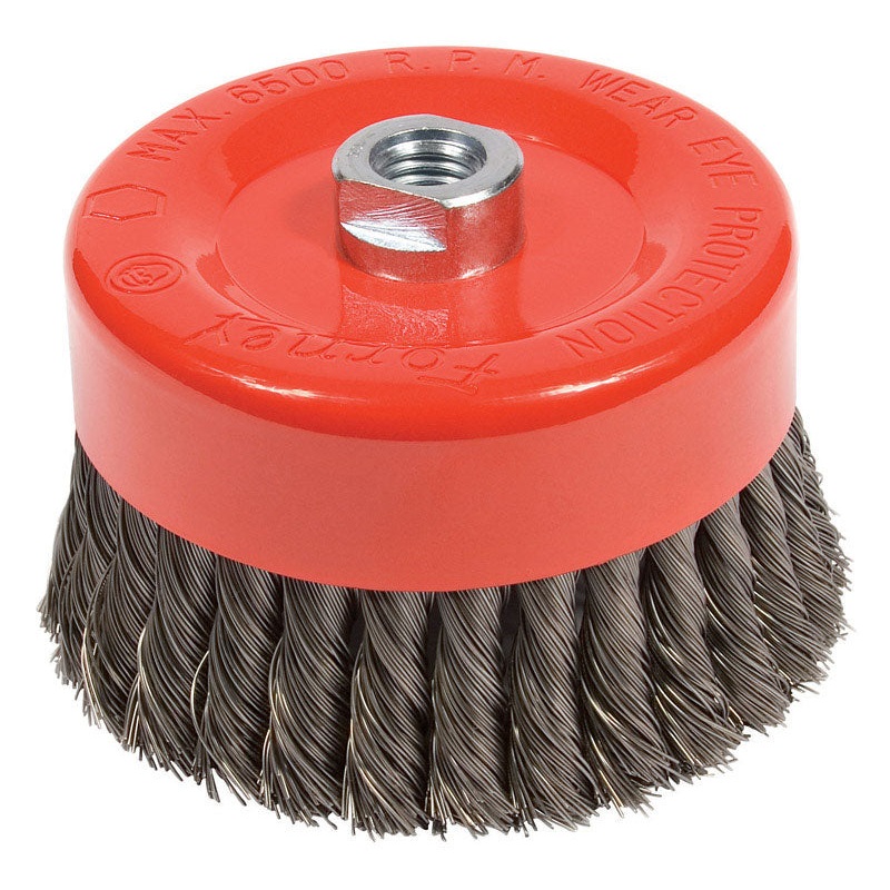 Forney 5/8 in. x 6 in. Dia. Knotted Cup Brush 1 pc. Steel