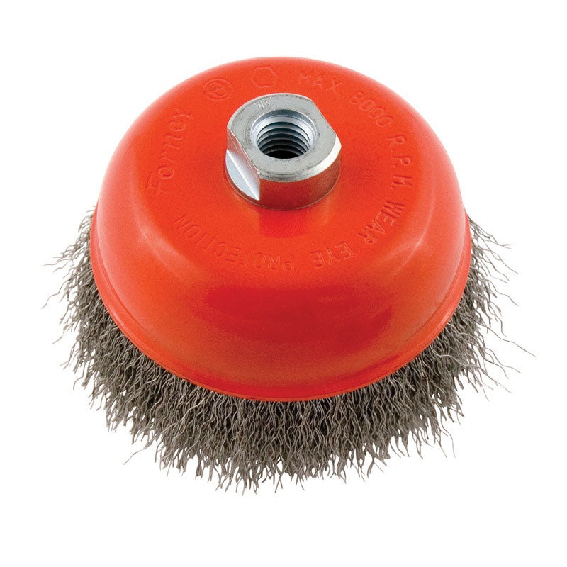Forney 5 in. Dia. x 5/8 in. Steel Cup Brush 1 pc. Crimped