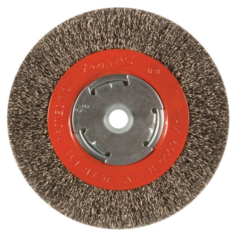 Forney 6Forney 6 in. Crimped Wire Wheel Brush Metal 6000 rpm 1 pc. in. Dia. Coarse Crimped 1/2 in. Wire Wheel Brush 6000 rpm