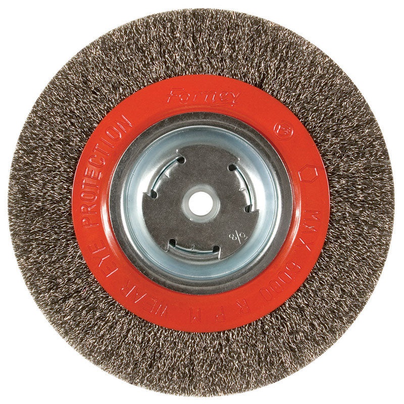 Forney 8 in. Crimped Wire Wheel Brush Metal 6000 rpm 1 pc.