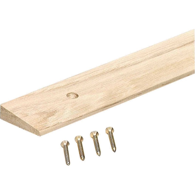 M-D 85548 Floor Edge Reducer, 72 in L, 1-3/4 in W, Hardwood, Unfinished
