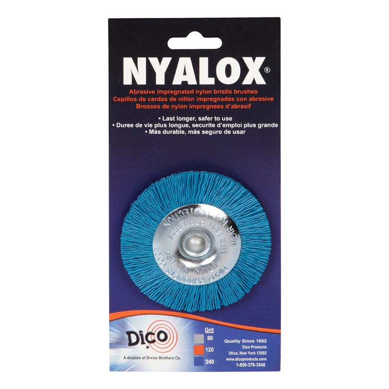Nyalox Dico 3 in. Dia. Fine Crimped Wire Wheel Brush 2500 rpm