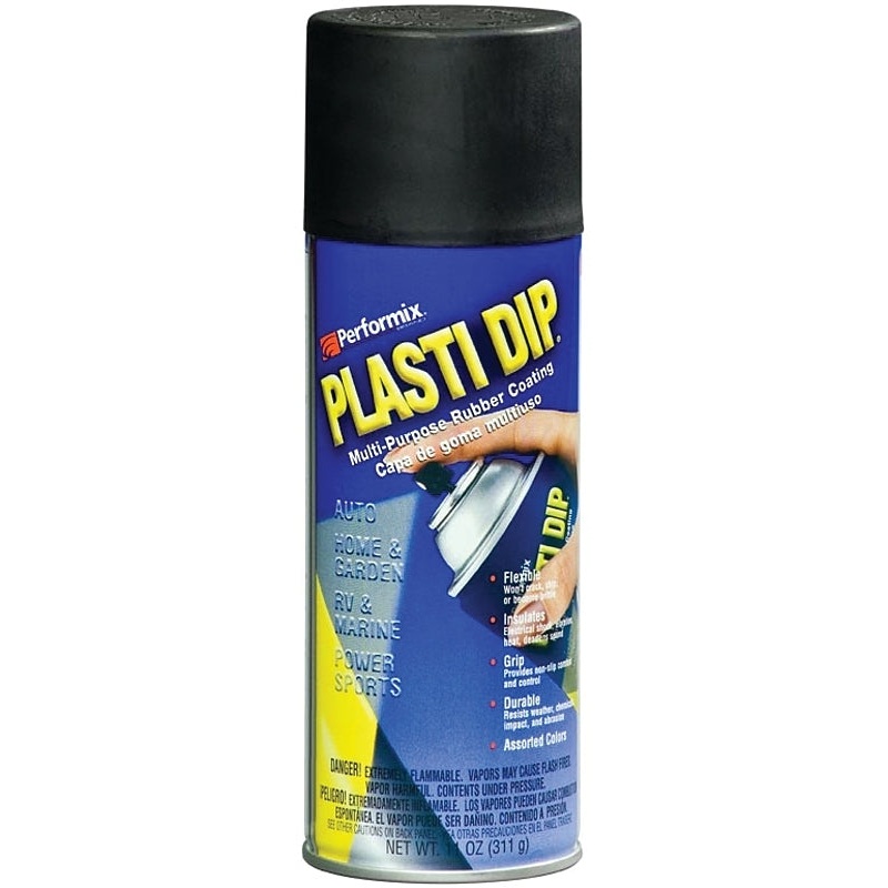 PLASTIC CTNG RUBBRZD BLK 11 OZ