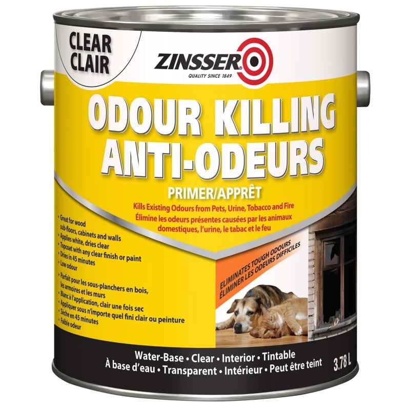 Rust-Oleum 316872 Interior Odor Killing Primer, Clear, White, 3.78 L, Pack of 2