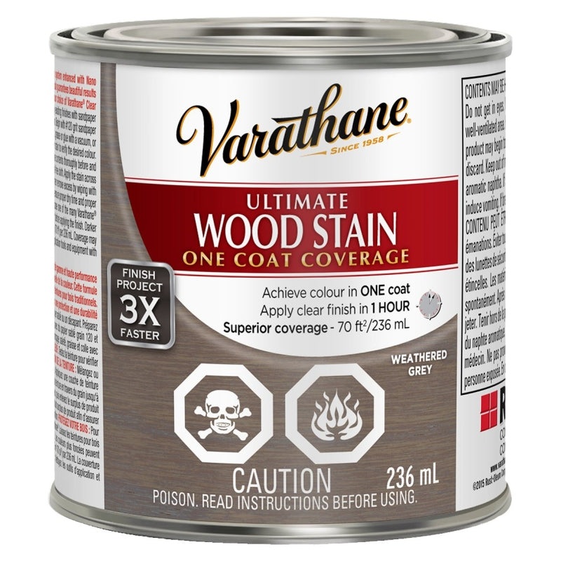Varathane 302969 Stain, Weathered Gray, Liquid, Can