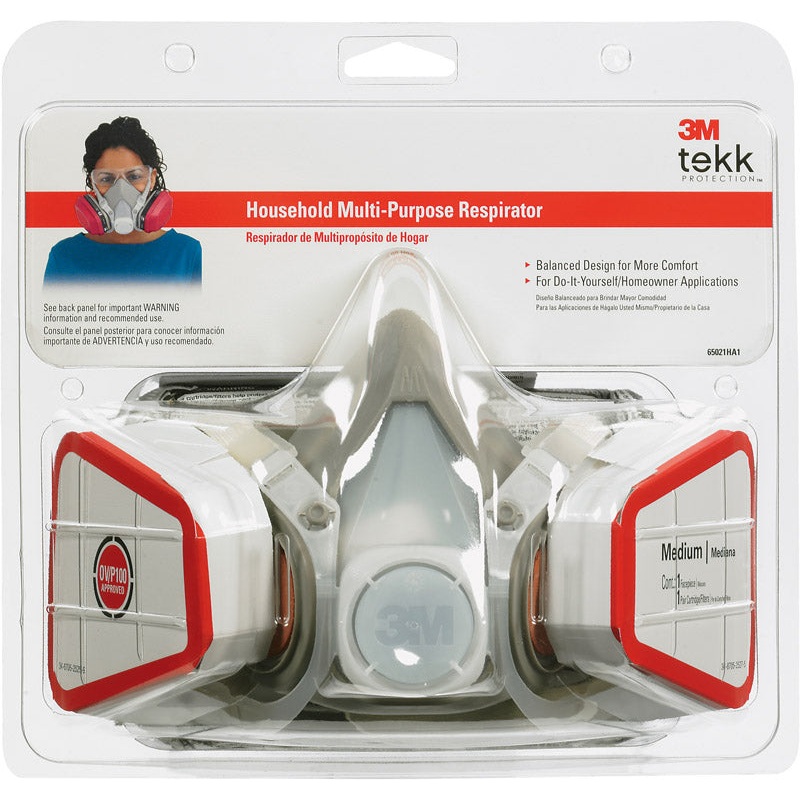 3M Household Half-Face Mask Respirator 1 pk