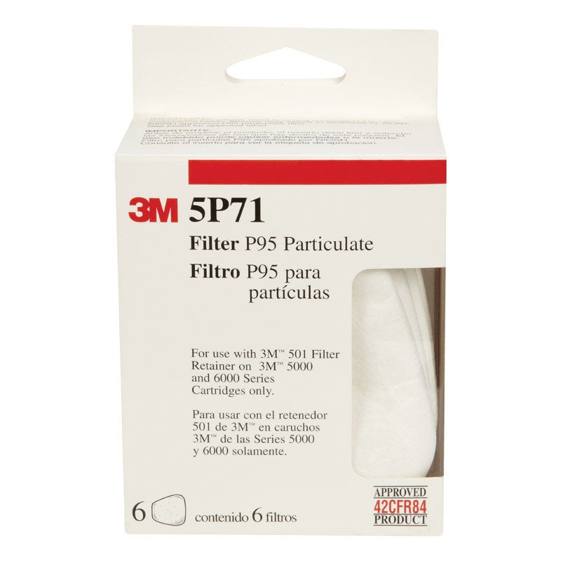 3M P95 Particulate Respirator Mask Replacement Filter 6 pk