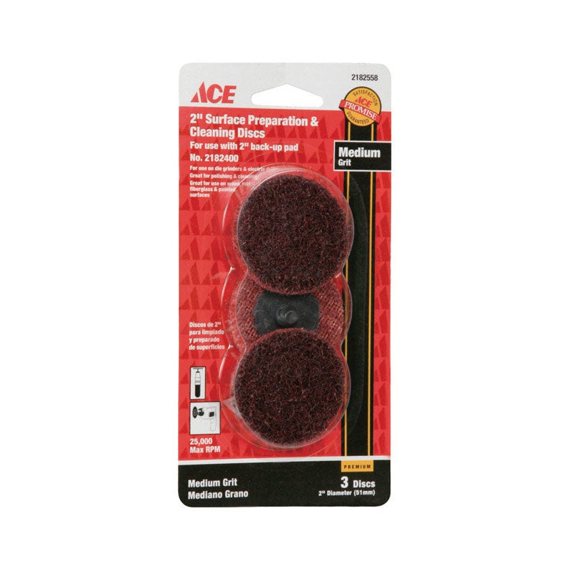 Ace 2 in. Dia. Surface Conditioning Disc Medium 3 pk