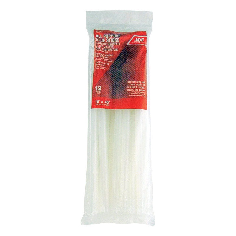 Ace All Purpose Glue Stick 0.5 in. Dia. x 10 in. L 12 pk
