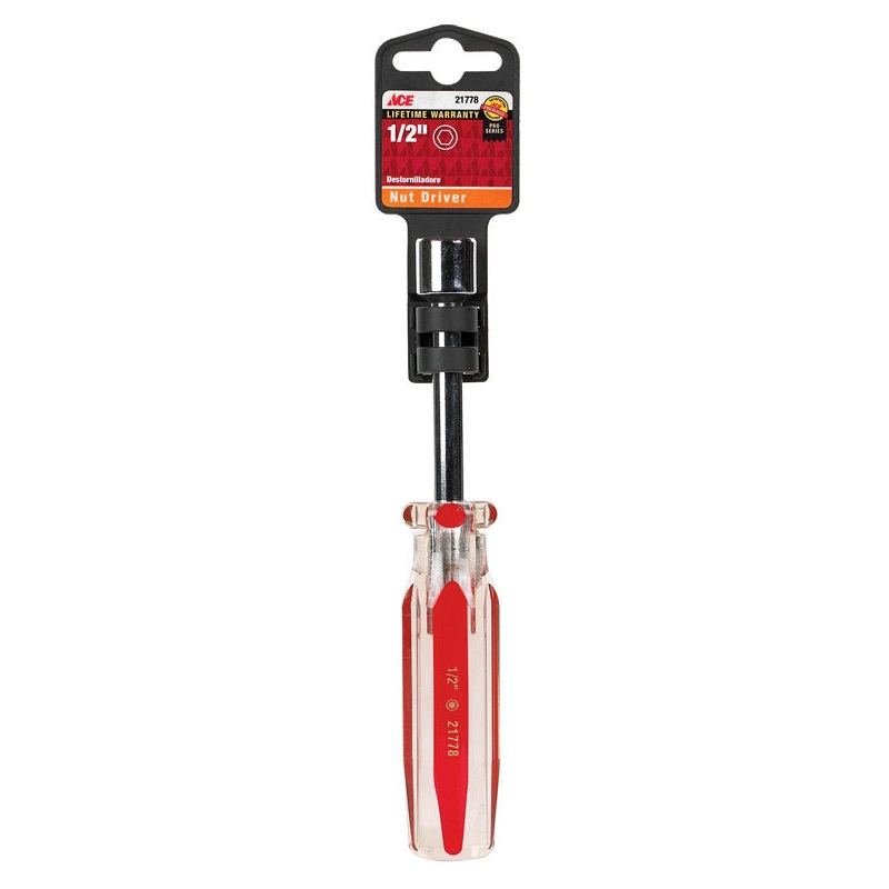 Ace Nut Driver 1/2 in. x 3 in. L 1 pc. Peggable
