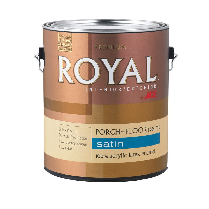 Ace Royal Interior/Exterior Latex Porch & Floor Paint Tile Red Satin 1 gal.