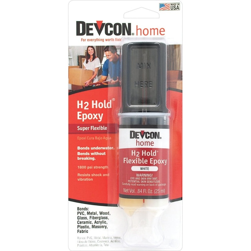 Devcon 22445 Series Epoxy, 0.84 fl-oz Syringe, Liquid, Amber, Shock, Vibration Resist