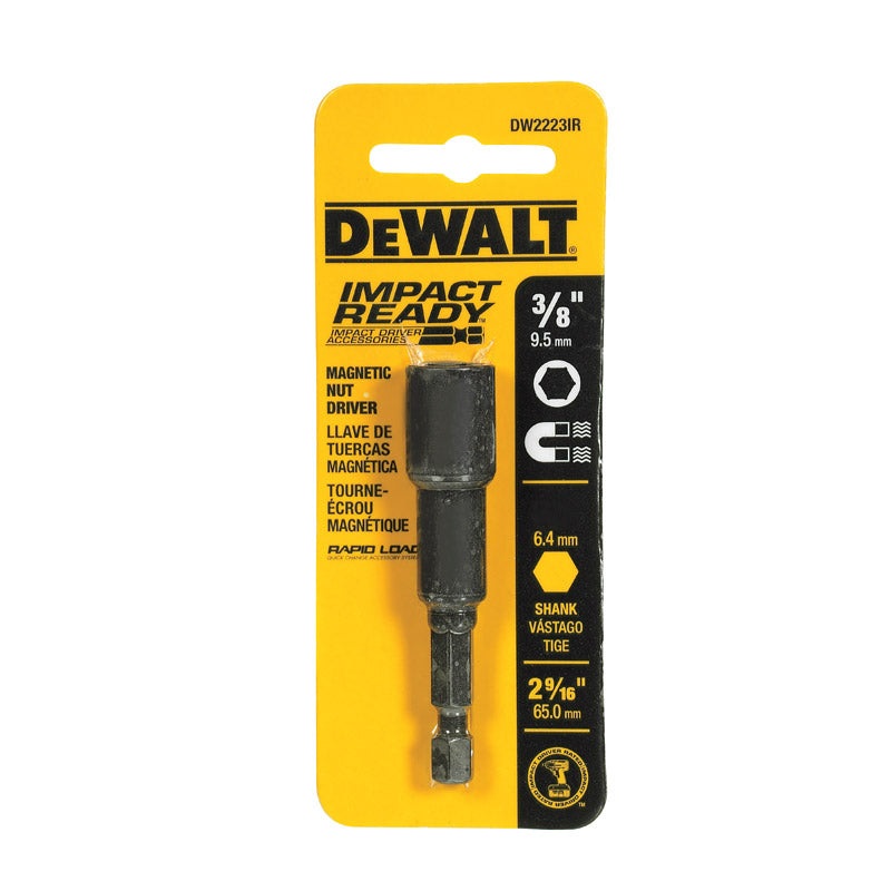 DeWalt Magnetic Tip Impact Ready 3/8 in. x 2-9/16 in. L x 2-9/16 in. L Nut Driver Magnetic