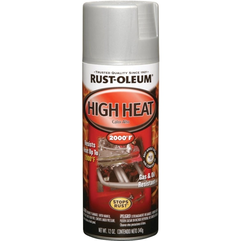 Rust-Oleum 248904 Engine Spray Paint, Flat, Aluminum, 12 oz, Can