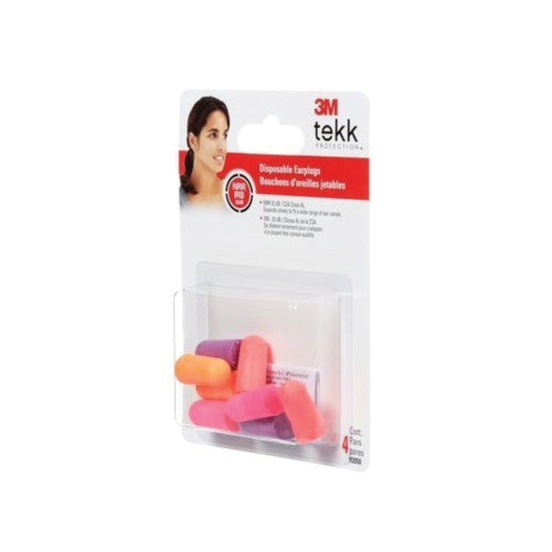 Tekk Disposable Ear Plugs 32 dB Orange/Purple 4 pair