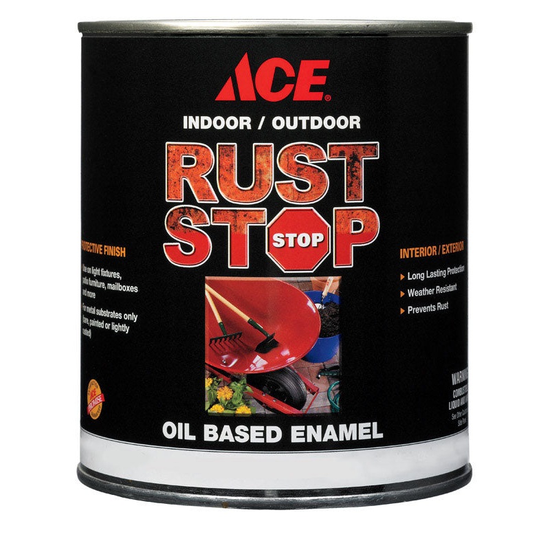 Ace Gloss Deep Tone Rust Stop Oil-based Enamel Paint 400g/L Tintable Base 1 qt.