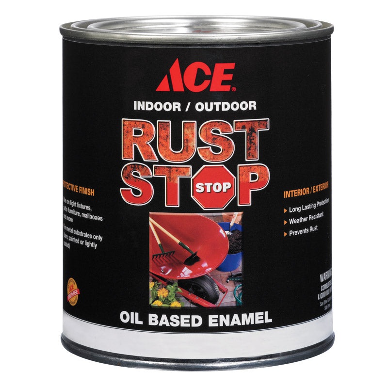 Ace Gloss Neutral Rust Stop Oil-based Enamel Paint 400g/L Tintable Base 1 qt.