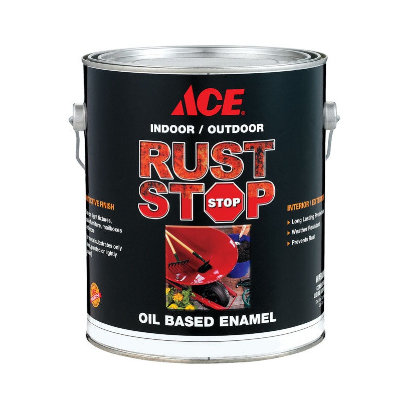 Ace Gloss Ultra White Rust Stop Oil-based Enamel Paint 400g/L White 1 gal.