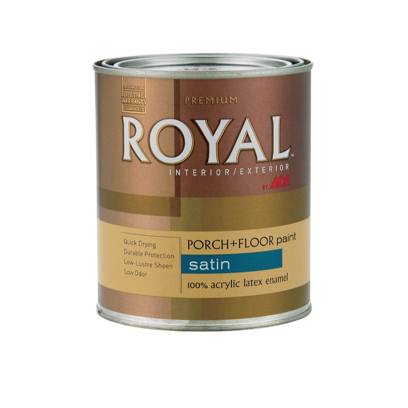 Ace Royal Interior/Exterior Latex Porch & Floor Paint Satin 1 qt. Deep Tone Base