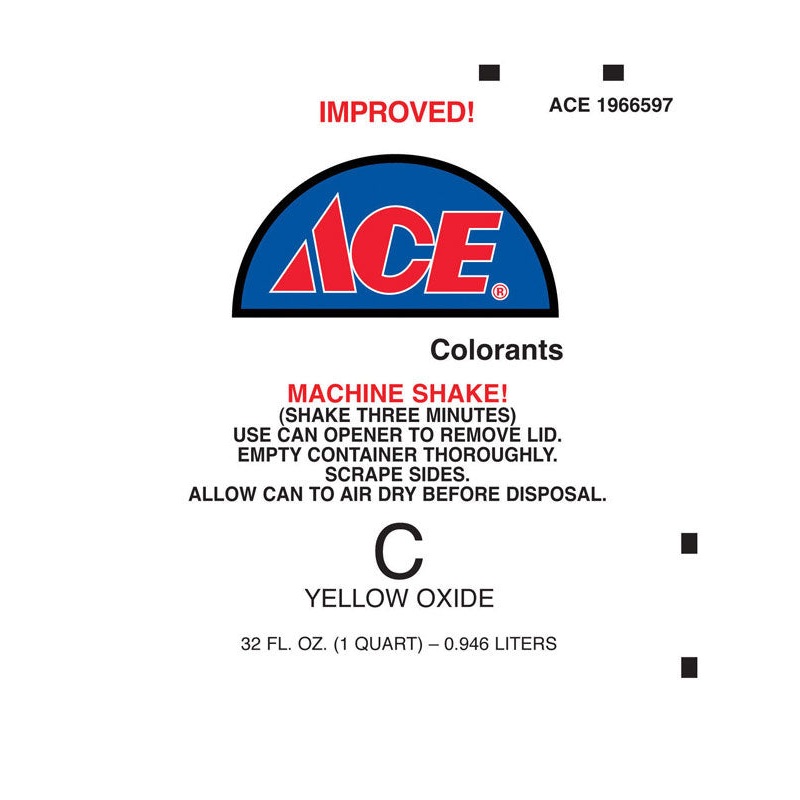 Ace Universal Machine C Yellow Oxide Paint Colorant 1 qt.