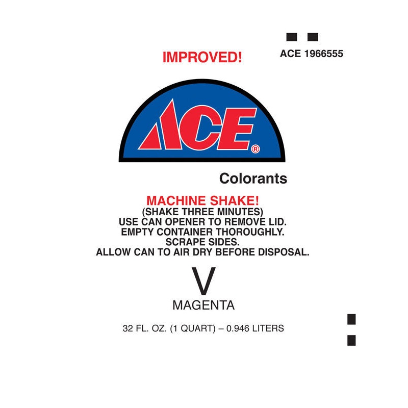 Ace Universal Machine V Magenta Paint Colorant 1 qt.
