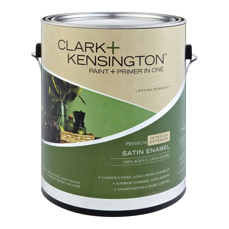 Clark+Kensington Interior/Exterior Acrylic Latex Paint and Primer Red Satin 1 gal.