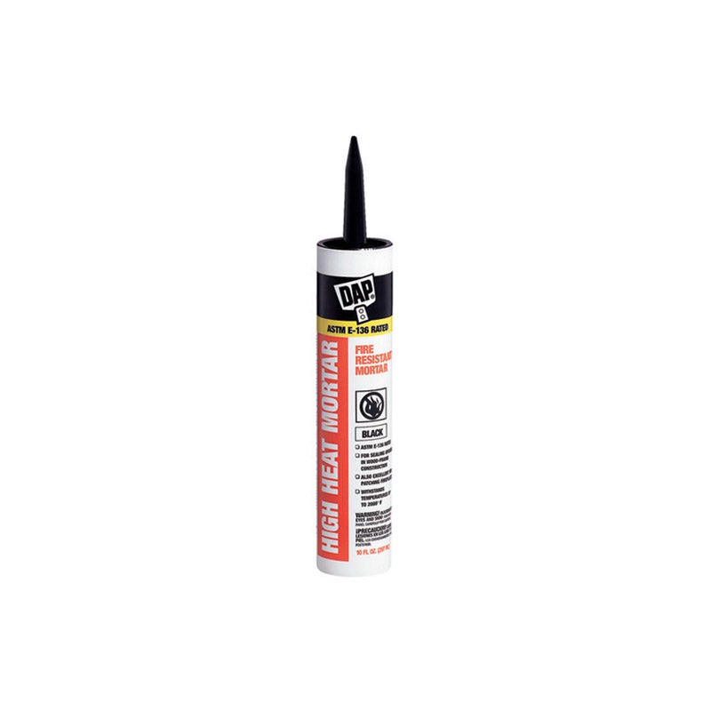 DAP High Heat Mortar Silicate Fireplace & Stove Caulk Black 10.1 oz.