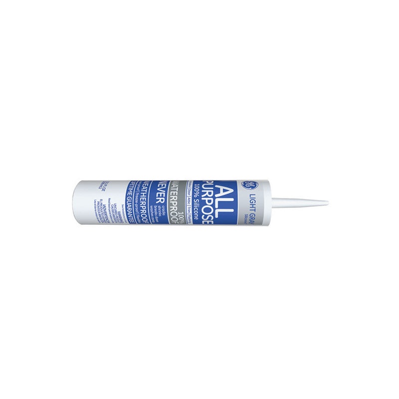 GE 100% Silicone I Window & Door Caulk Gray 10.1 oz.