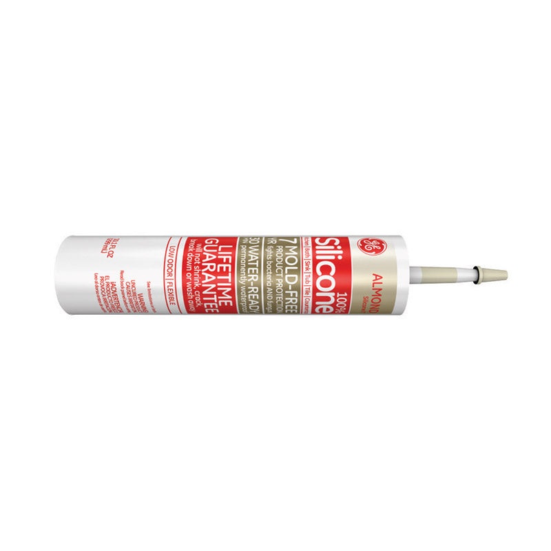 GE 100% Silicone II Sealant Almond 10.1 oz.