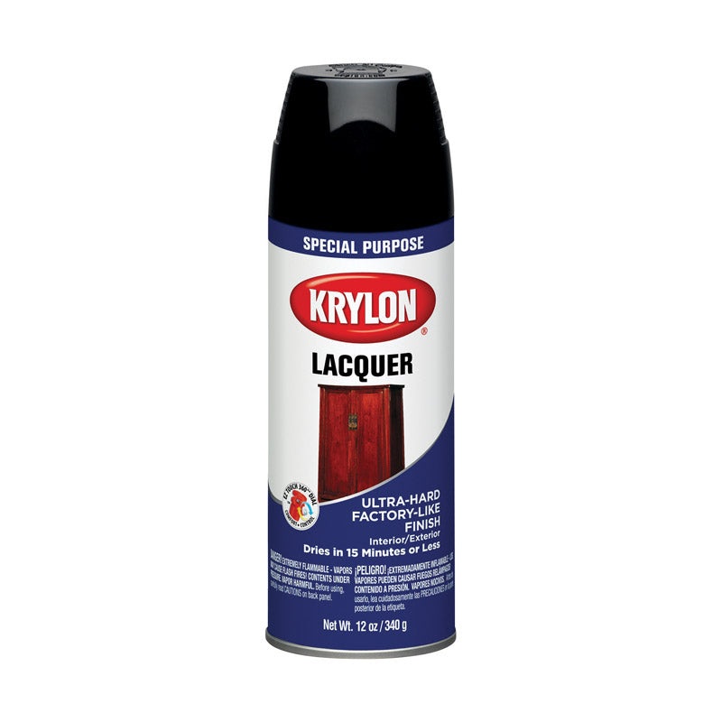 Krylon Black Gloss Lacquer Spray 12 oz.