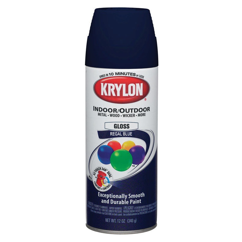 Krylon ColorMaster Gloss Regal Blue Smooth and Durable Spray Paint 12 oz.