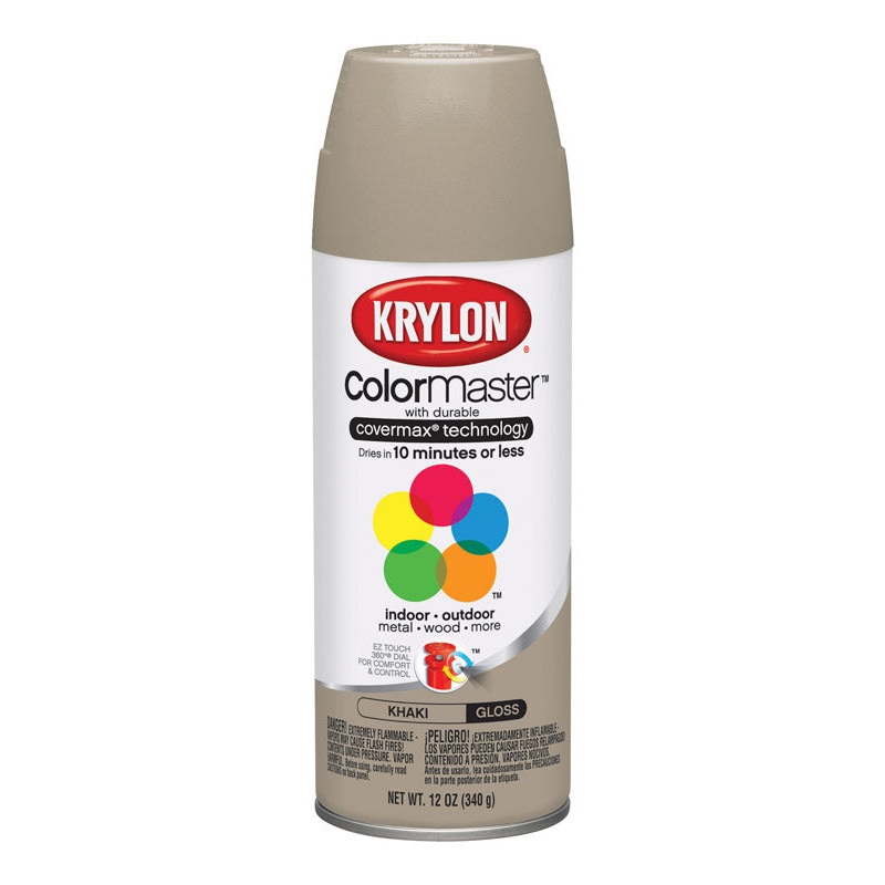 Krylon ColorMaster Khaki Gloss Spray Paint 12 oz.