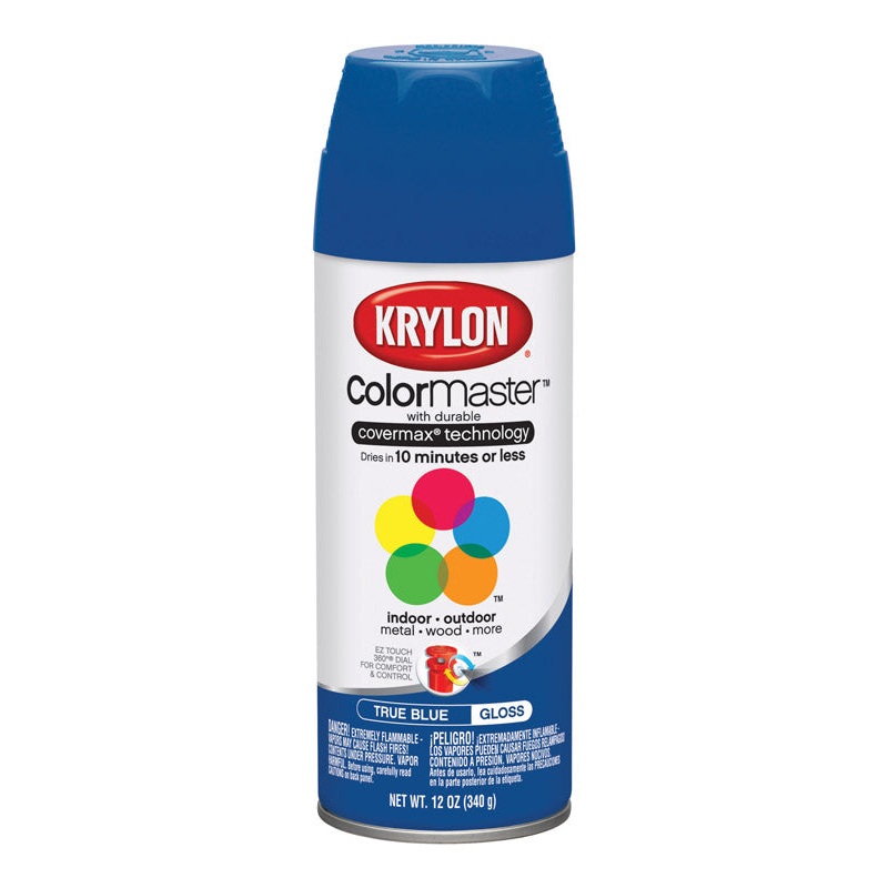 Krylon ColorMaster True Blue Gloss Spray Paint 12 oz.