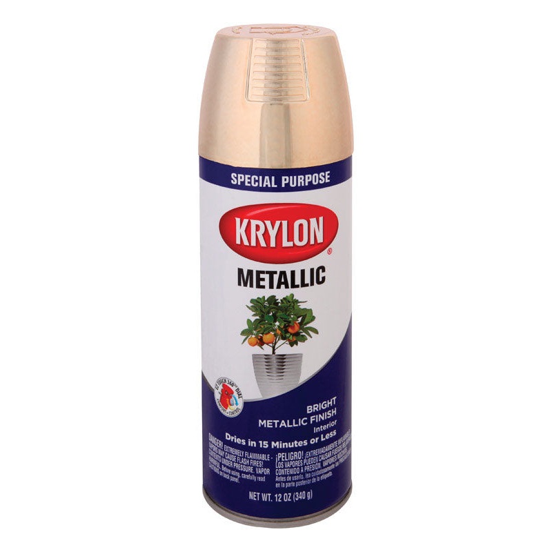 Krylon Special Purpose Bright Gold Metallic Metallic Paint Spray 12 oz.