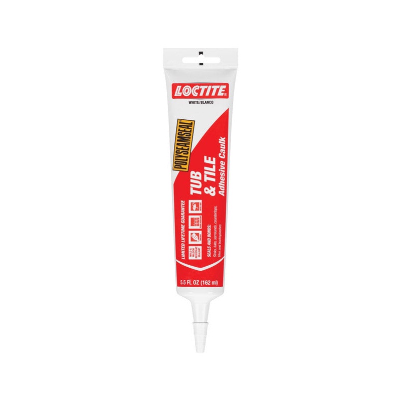 Loctite Acrylic Tub and Tile Adhesive Caulk White 5.5 oz.