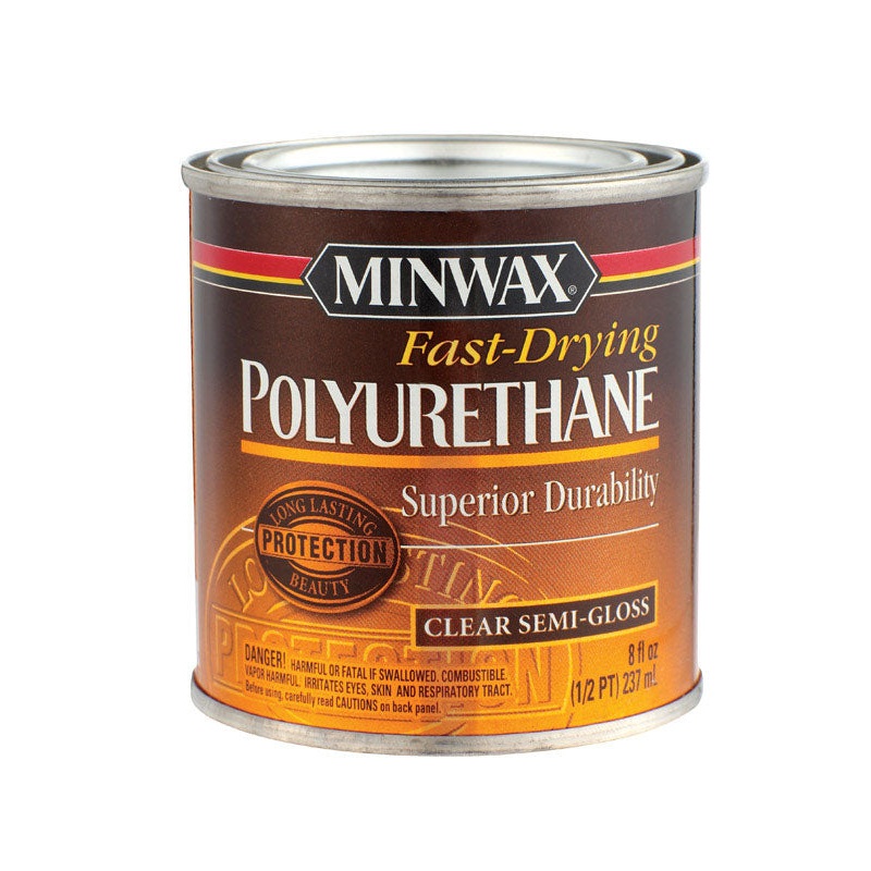 Minwax Semi-Gloss Clear Fast-Drying Polyurethane 0.5 pt.