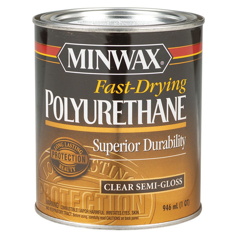 Minwax Semi-Gloss Clear Fast-Drying Polyurethane 1 qt.