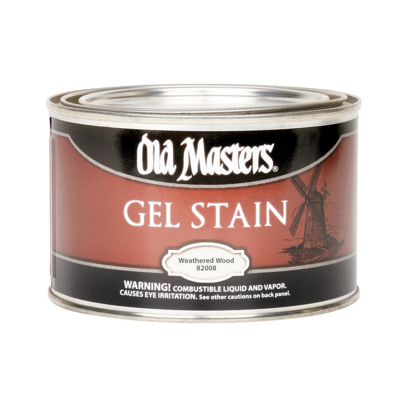 Old Masters Semi-Transparent Weathered Wood Oil-Based Gel Stain 1 pt.